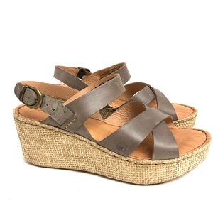 Born Wedge Leather Sandals